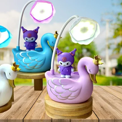 چراغ مطالعه کرومی قو سوار