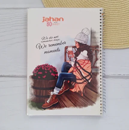 دفتر 80 برگ جهان طرح فشن