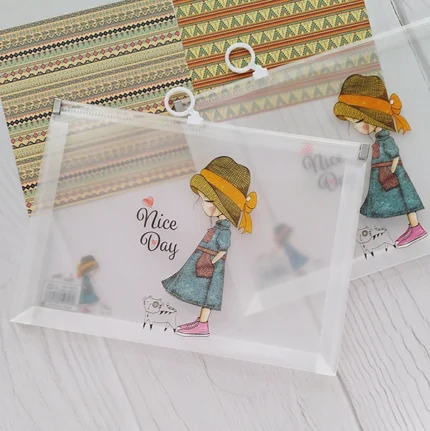 پوشه زیپدار طرح دختر