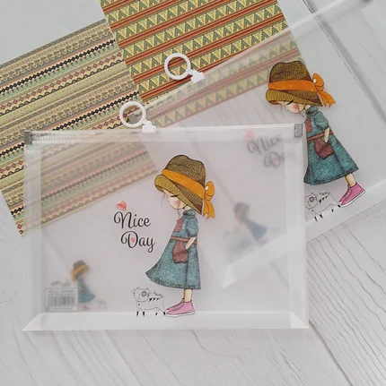 پوشه زیپدار طرح دختر